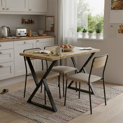 Dining Table Shefa Line Chicago 140 Artisan Oak from B&Q