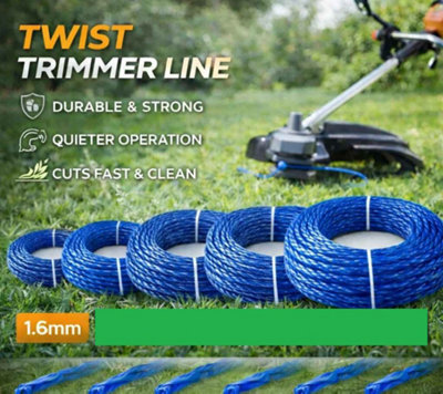 Heavy Duty Twist Strimmer Line 1.6mm  X 15M For Petrol Strimmers Cord from B&Q