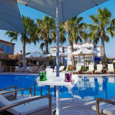 42cm Round Beach Umbrella Table Top Plastic Cup Holder drinks Holder