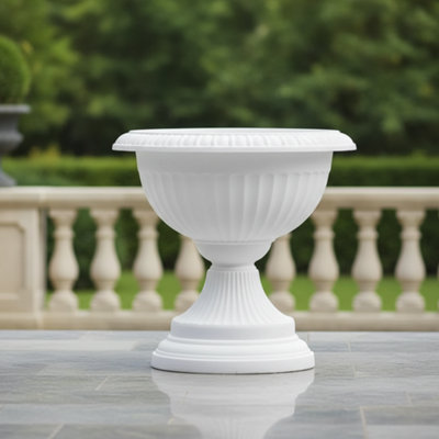 42cm Round Grecian Plastic Planter Flower Plant Pot for Home Garden