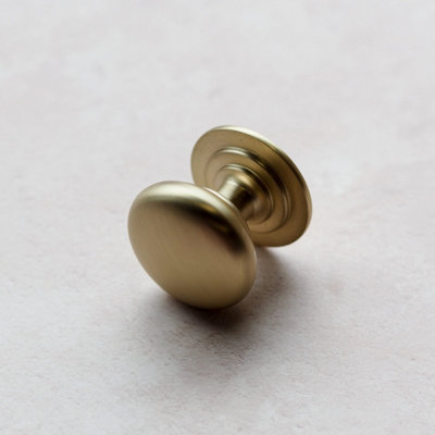 42mm Brushed Brass Cabinet Knob Gold Kitchen Cupboard Door Drawer Pull Handle Bathroom Bedroom Furniture Replacement