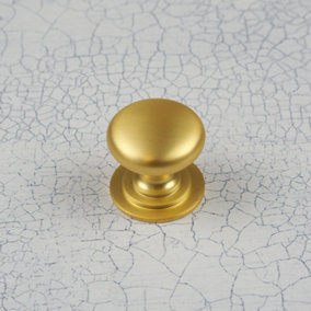 42mm Dark Brass Cabinet Knob Brushed Gold Cupboard Door Drawer Pull Wardrobe Furniture Replacement Upcycle