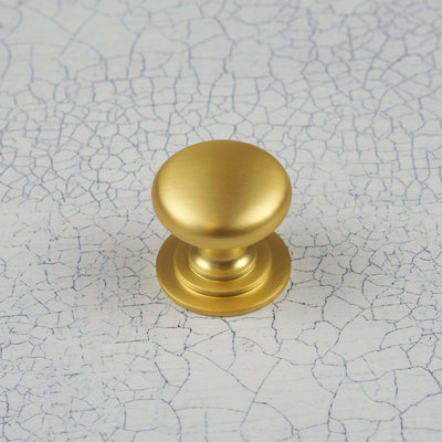 42mm Dark Brass Cabinet Knob Gold Round Cupboard Door Drawer Pull Wardrobe Furniture Replacement Upcycle