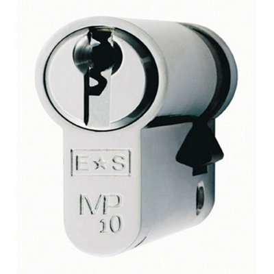 42mm Euro Single Cylinder Lock Keyed Alike 10 Pin Satin Chrome Door
