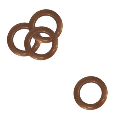 42mm Platic Eyelets, Brown Grommet Rings for Curtains & Drapes, Backdrop, 10pcs