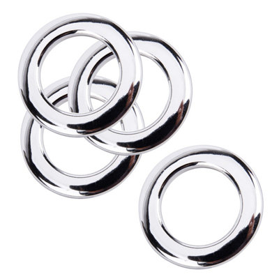 42mm Platic Eyelets, Silver Grommet Rings for Curtains & Drapes, Backdrop, 10pcs