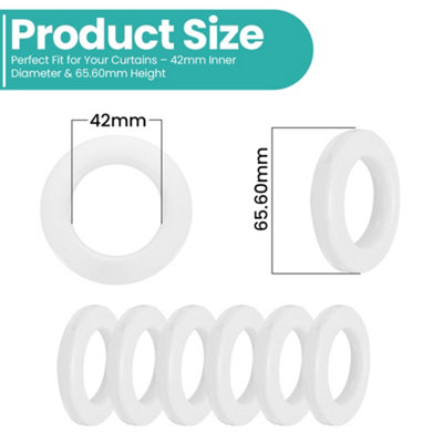 42mm Platic Eyelets, White Grommet Rings for Curtains & Drapes ...