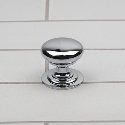 42mm Polished Chrome Cabinet Knob Silver Cupboard Door Drawer Handle Pull Bedroom Bathroom Wardrobe Furniture Replacement