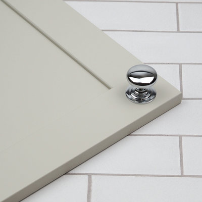 42mm Polished Chrome Cabinet Knob Silver Cupboard Door Drawer Handle Pull Bedroom Bathroom Wardrobe Furniture Replacement