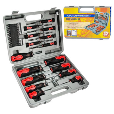 42PC Screwdriver Bit Set In Case Tool Kit Torx Phillips Precision ...