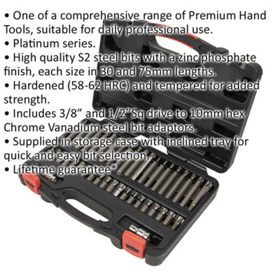 42pc TRX-Star / Hex / Spline Socket Bit Set - 3/8" & 1/2" Square Drive Mechanics