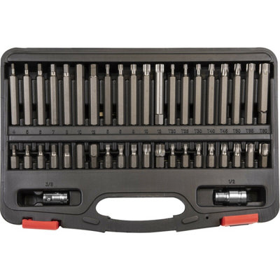 42pc TRX-Star / Hex / Spline Socket Bit Set - 3/8" & 1/2" Square Drive Mechanics