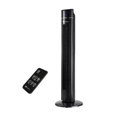 43 inch Oscillating Tower Fan with air Purifier and Aroma Function Black