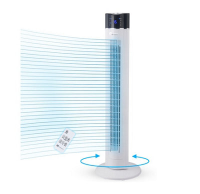 43 inch Oscillating Tower Fan with air Purifier and Aroma Function  White