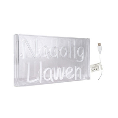 430 USB Powered Light up Red Neon Flex Nadolig Llawen Christmas Sign Decoration - 3