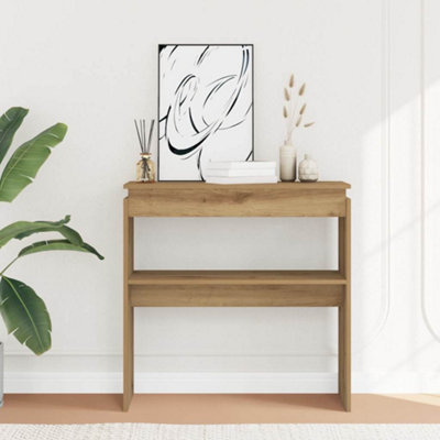 Berkfield Console Table Artisan Oak 80X30x80 Cm Engineered Wood