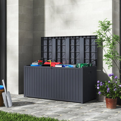 430L Waterproof Lockable Outdoor Garden Deck Storage Box Patio Utility ...