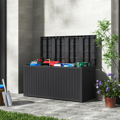 430L Waterproof Plastic Outdoor Garden Deck Storage Box Patio