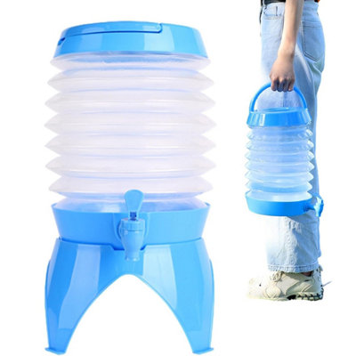 moorle Chillers Water Fountains, Foldable Drink Dispenser With Tap And Stand, 7.5L Plastic Juice Water Dispenser Beverage Dispenser