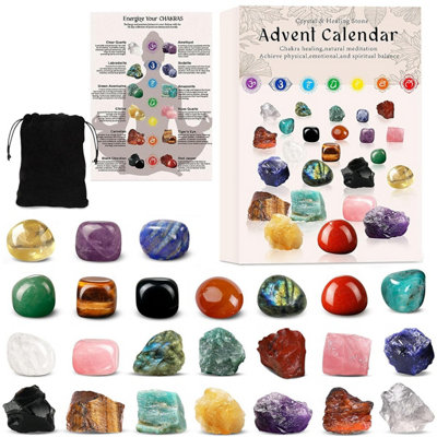 Sueving Crystal Advent Calendar 2026 For Women, 24 Day Christmas Countdown Calendar, Crystal Guide Card, Home Decor