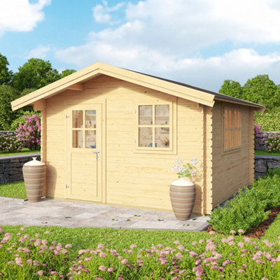 B&Q -  Lasita Osland Spree 283M X 3M28mm Wall Logs