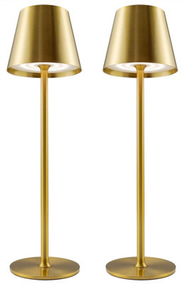 Aiandcc Rechargeable Lamps Full Metal Set Of 2Table Uk With 3 Color Modes5200 Mah Battery Operated LampTouch Control from B&Q