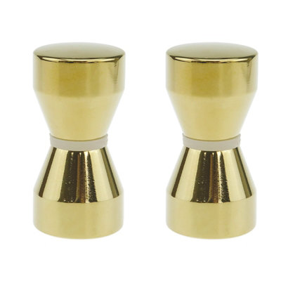 Nes Home Cone Brushed Brass Aluminium Shower Door Knob Handle Set Of 2 from B&Q