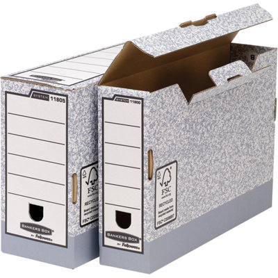 Bankers Box Foolscap Grey Transfer Files (Pack Of 10)
