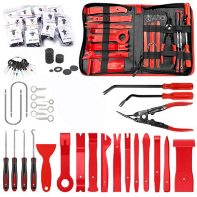 Car Repair Tool Kit U-K Car Trim Removal Tool Kit - 4-Piece Orange Pry Tool Set For Safe Interior Panel Work Auto Upholstery Tool Kit