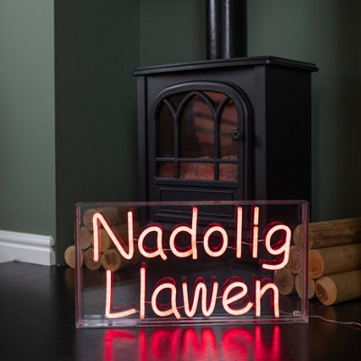 43cm Light up Red Neon Flex Nadolig Llawen Christmas Sign