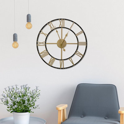43cm x 43cm Gold And Black Vintage Roman