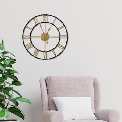 43cm x 43cm Gold And Black Vintage Roman