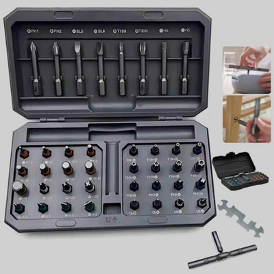 43pcs Multi Bit Magnetic Screwdriver Set Detachable T Ratchet Handle ...