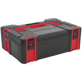 445 x 310 x 150mm Stackable Tool Box - Portable RED ABS Storage Case / Chest