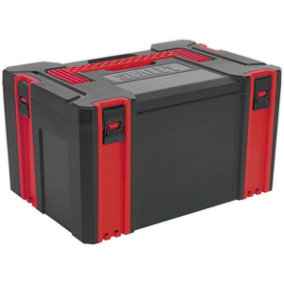 445 x 310 x 250mm Stackable Tool Box - Portable RED ABS Storage Case / Chest