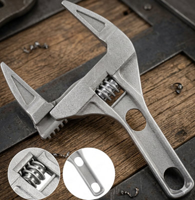  - Extra Wide Adjustable Spanner 8 Inch (200mm) 6 To 68mm Jaw Opening Heavy Duty Wrench