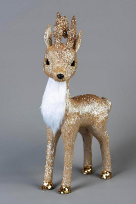 44cm Gold Reindeer - Christmas Figurine