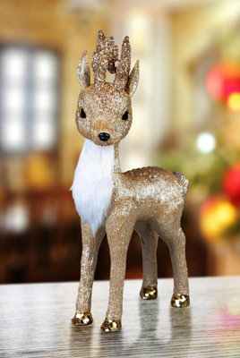 44cm Gold Reindeer - Christmas Figurine