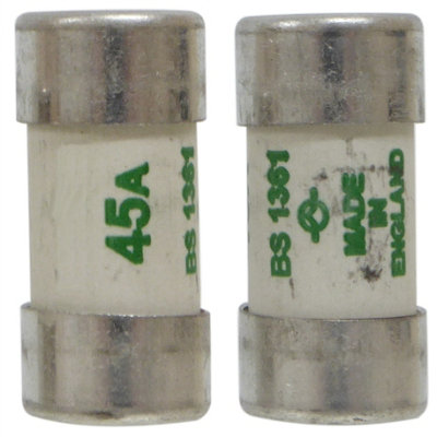 45 Amp Consumer Unit Fuses BS1361 Cartridge Fuse - UK Made