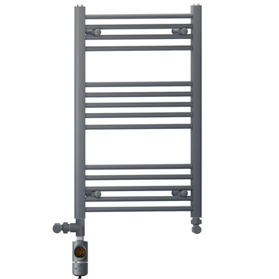 450 x 800 mm Anthracite Grey Dual Fuel Electric Radiator Bathroom Towel ...