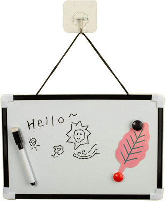 Divchi A4 Dry Wipe Magnetic Whiteboard Mini Office Notice Memo White Board Pen And Eraser (Magnetic Whiteboard) from B&Q