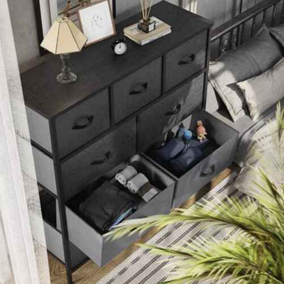  - Fabric Chest Of Drawers9 Drawer DresserBedroom Bedside Storage Unit