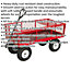 450kg Heavy Duty Platform Truck - Folding & Removable Sides - Pneumatic Wheels