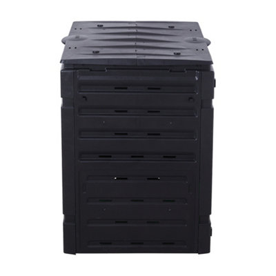 450L Black Garden Plastic Compost Bin Composters