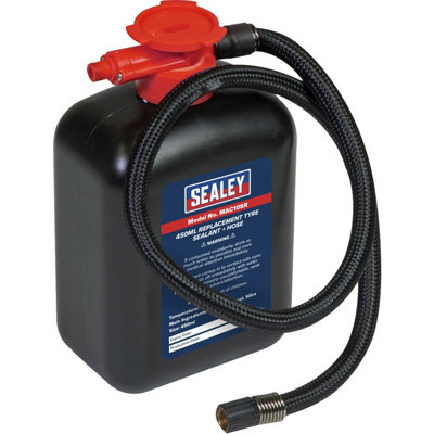 450ml Natural Rubber Tyre Sealant with Hose - Puncture Repair Solution for Cars and Vans