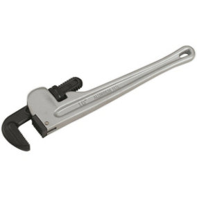 450mm Aluminium Alloy Pipe Wrench - European Pattern - 13-63mm Carbon Steel Jaws