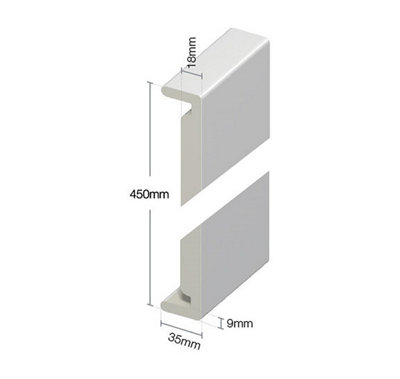 450mm Fascia Board in White - 5m