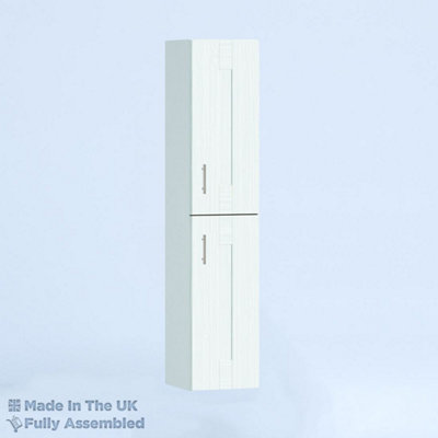 450mm Tall Wall Unit - Cartmel Woodgrain Ivory - Left Hand Hinge