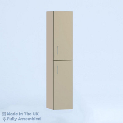 450mm Tall Wall Unit - Vivo Gloss Cashmere - Left Hand Hinge