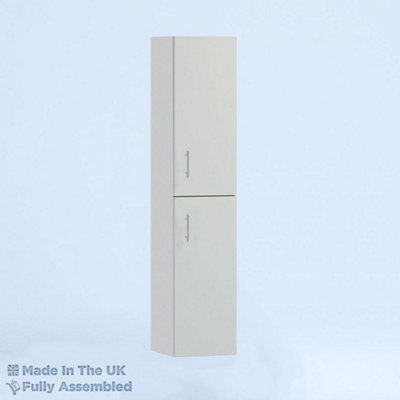 450mm Tall Wall Unit - Vivo Gloss Light Grey - Left Hand Hinge Price Comparisons | Compare The Build
